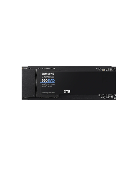 Samsung 990 EVO 2000 GB SSD form factor M.2 2280 SSD interface NVMe Write speed 4200 MB/s Read speed 5000 MB/s