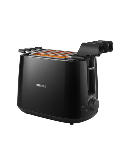 Philips | HD2583/90 | Daily Collection Toaster | Number of slots 2 | Housing material Plastic | Black