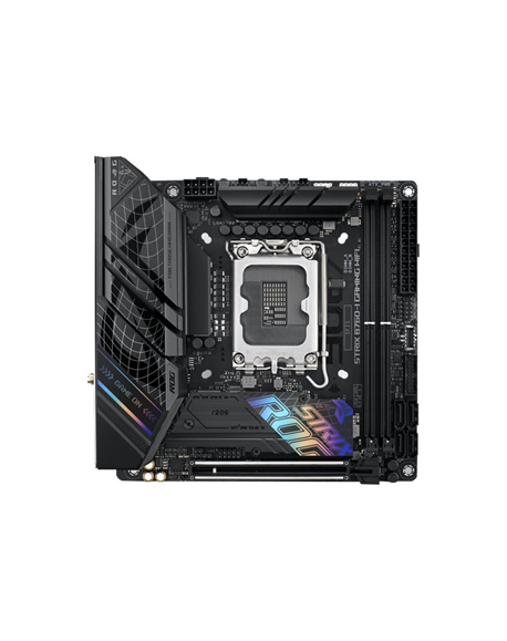 Asus | ROG STRIX B760-I GAMING WIFI | Processor family Intel | Processor socket LGA1700 | DDR5 SDRAM | Supported hard disk drive