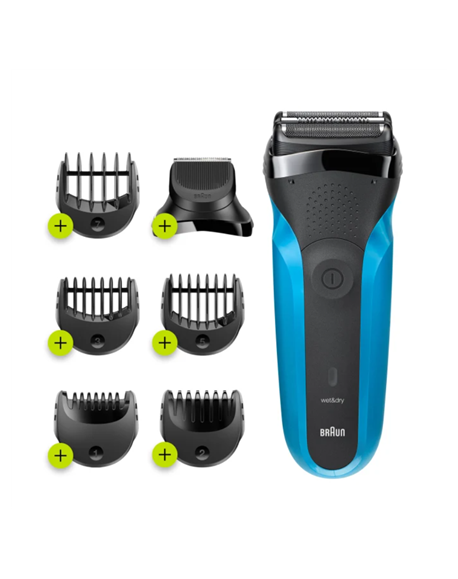 Braun | Shaver with Trimmer | Shave&Style 310BT | Cordless | Wet & Dry | Number of length steps 5 | Black/Blue