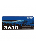 Brother TN-3610 Genuine Toner Cartridge, Black