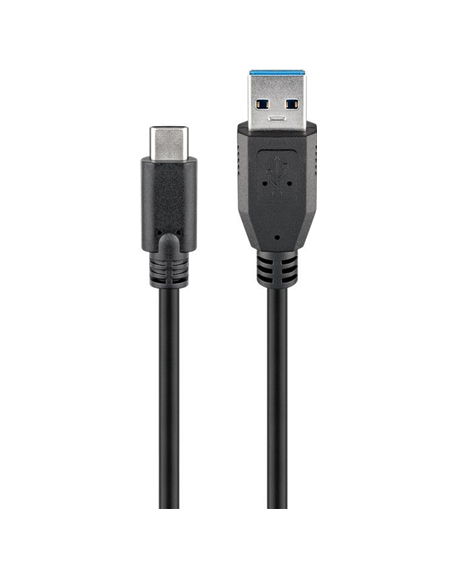 Goobay 71221 USB-C to USB A 3.0 cable, black, 2m