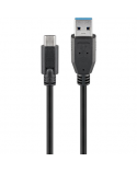 Goobay 71221 USB-C to USB A 3.0 cable, black, 2m