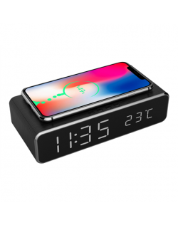 Gembird | DAC-WPC-01 | Digital alarm clock with wireless charging function | Wireless connection