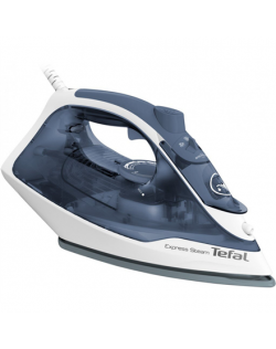 TEFAL FV2837E0 | Steam Iron | 2400 W | Water tank capacity 150 ml | Continuous steam 35 g/min | Blue/White