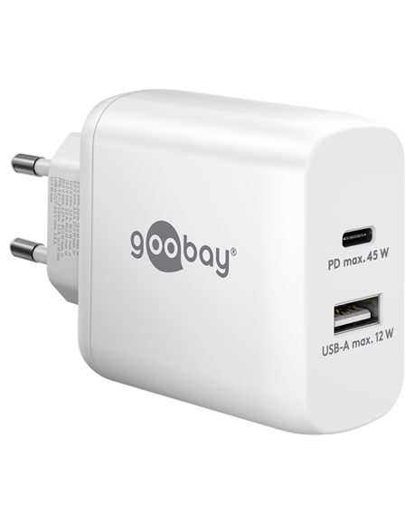 Goobay | USB-C PD Dual Fast Charger (45 W) | 65412 | N/A