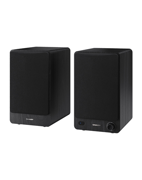 Sharp CP-SS30 Bookshelf Speakers, Black Sharp | Speakers | CP-SS30(BK) Bookshelf | 60 W | Bluetooth | Black | Wireless connectio