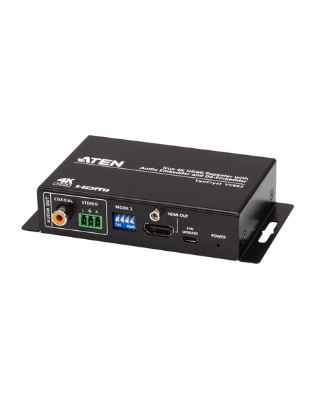 Aten True 4K HDMI Repeater with Audio Embedder and De-Embedder | VC882