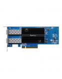 Synology E25G30-F2 Dual-port 25GbE SFP28 add-in card designed to accelerate bandwidth-intensive workflows | Synology E25G30-F2 | 25 GT/s | PCIe 3.0 x8