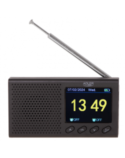 Adler | FM Travel Radio | AD 1198 | Alarm function | Black