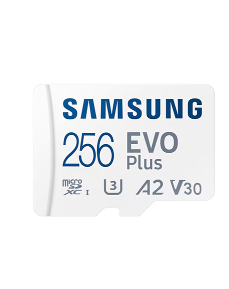 Samsung | MicroSD Card | EVO Plus | 256 GB | microSDXC Memory Card | Flash memory class U3, V30, A2