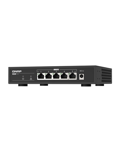 QNAP | 5 port 2.5Gbps Auto Negotiation (2.5G/1G/100M) | QSW-1105-5T | Unmanaged | Desktop | 1 Gbps (RJ-45) ports quantity 5 | SF