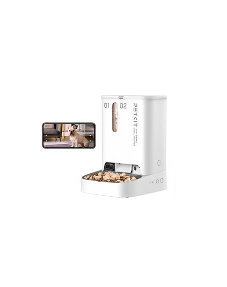 PETKIT | P591 YumShare Dual-hopper | Feeder with Camera | Capacity 2+3 L | White