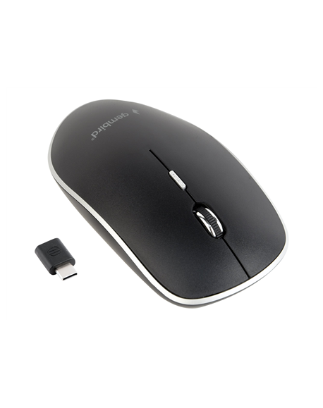 Gembird | Silent Optical Mouse | MUSW-4BSC-01 | Wireless | USB-C | Black