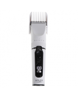 Adler | Hair Clipper with LCD Display | AD 2839 | Cordless | Number of length steps 6 | White/Black