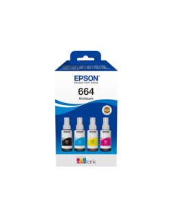 Epson 664 EcoTank 4-colour multipack | Epson C13T66464A | Epson 664 EcoTank 4-colour multipack | Ink tank | Black, yellow, cyan,