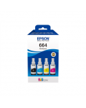 Epson 664 EcoTank 4-colour multipack | Epson C13T66464A | Epson 664 EcoTank 4-colour multipack | Ink tank | Black, yellow, cyan, magenta