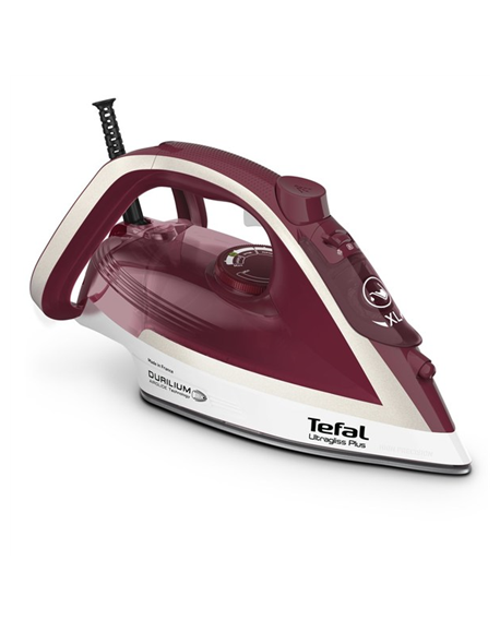 Tefal FV6810E0 Ultragliss Plus Steam Iron, Red/White | TEFAL