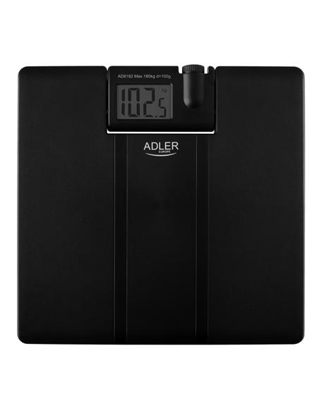 Adler | Bathroom Scale with Projector | AD 8182 | Maximum weight (capacity) 180 kg | Accuracy 100 g | Black