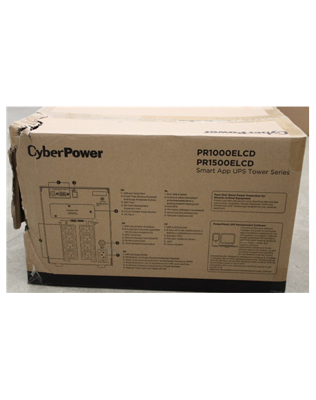 SALE OUT.CyberPower PR1500ELCD Smart App UPS Systems CyberPower Smart App UPS Systems PR1500ELCD 1500 VA 1350 W DAMAGED PACKAGIN