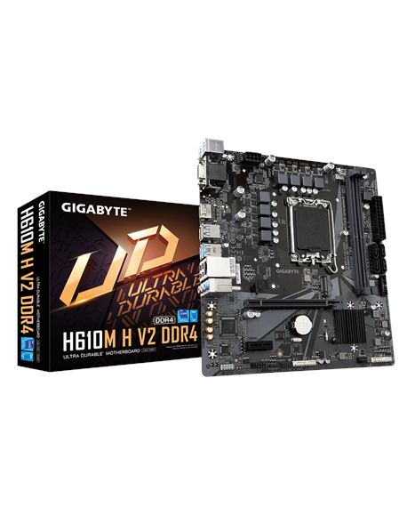 Gigabyte Number of SATA connectors 4 | Processor family Intel | Processor socket LGA1700 | H610M H V2 G1.0 | Supported hard disk