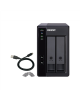 QNAP 2 Bay USB Type-C Direct Attached Storage with Hardware RAID | TR-002 | Micro | 6 GB | Black