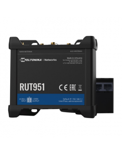 Industrial Cellular router | RUT951 | 802.11n | Mbit/s | 10/100 Mbit/s | Ethernet LAN (RJ-45) ports 4 | Mesh Support No | MU-MiM