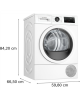 Bosch Dryer Machine with Heat Pump | WTU876IHSN | Energy efficiency class A++ | Front loading | 9 kg | LED | Depth 61.3 cm | Whi