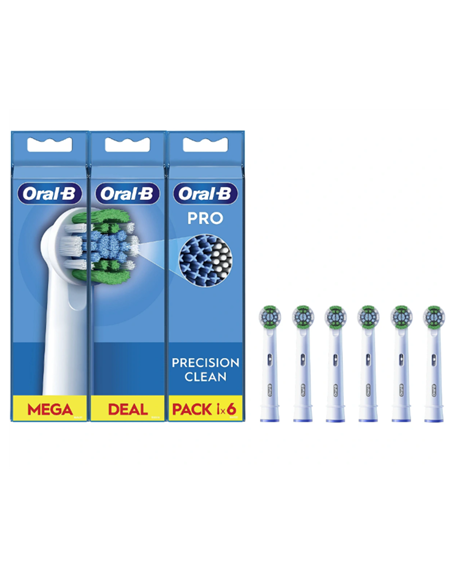 Oral-B | Precision Clean Brush Set | EB20RX-6 | Heads | For adults | Number of brush heads included 6 | White