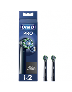 Oral-B | Replaceable toothbrush heads | EB50BRX-2 Cross Action Pro | Heads | For adults | Number of brush heads included 2 | Bla