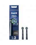 Oral-B | Replaceable toothbrush heads | EB50BRX-2 Cross Action Pro | Heads | For adults | Number of brush heads included 2 | Black