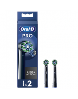 Oral-B | Replaceable toothbrush heads | EB50BRX-4 Cross Action | Heads | For adults | Number of brush heads included 4 | Black