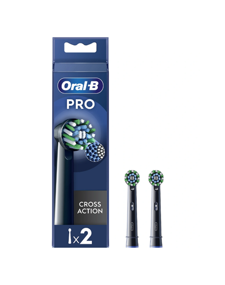 Oral-B | Replaceable toothbrush heads | EB50BRX-4 Cross Action | Heads | For adults | Number of brush heads included 4 | Black