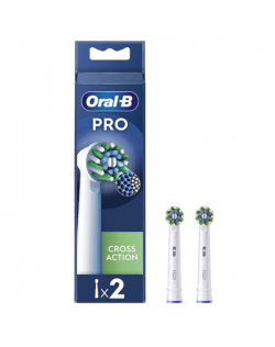 Oral-B | Replaceable toothbrush heads | EB50RX-2 Cross Action Pro | Heads | For adults | Number of brush heads included 2 | Whit