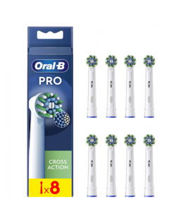 Oral-B | Replaceable toothbrush heads | EB50RX-8 Cross Action Pro | Heads | For adults | Number of brush heads included 8 | Whit