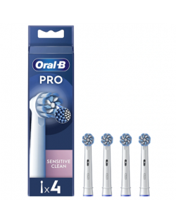 Oral-B | Replaceable toothbrush heads | EB60X-4 Sensitive Clean Pro | Heads | For adults | Number of brush heads included 4 | Wh