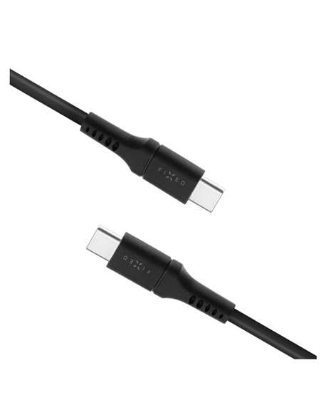 Fixed | Liquid Silicone Cable USB-C/USB-C, 1.2m, 60W | FIXDLS-CC12-BK | Black