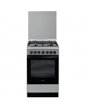 INDESIT Cooker | IS5G5PHX/E/1 | Hob type Gas | Oven type Electric | Stainless steel | Width 50 cm | Grilling | Depth 60 cm | 60 L