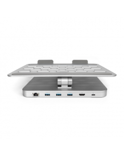 Desk Mount | Variable Notebook/Tablet Stand with 6-port USB-C Docking Station | Height adjustment | Maximum weight (capacity) 7.