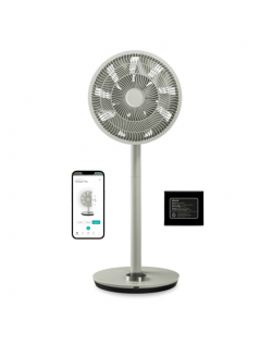 Duux Fan with Battery Pack | Whisper Flex Smart | Stand Fan | Sage | Diameter 34 cm | Number of speeds 26 | Oscillation | Yes