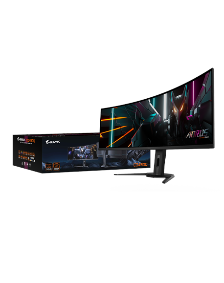 Gigabyte | CO49DQ | 49 " | OLED | DQHD | 32:9 | 144 Hz | 3 ms | 5120 x 1440 pixels | 250 cd/m² | HDMI ports quantity 2 x HDMI 2.