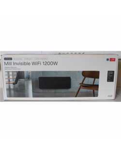 SALE OUT. Mill PA1200WIFI3B WiFi Gen3 Panel Heater, Steel Front, Aluminium, Power 1200 W, Room size 14-18 m2, Black, UNPACKED, U