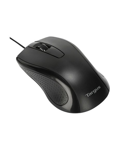 Targus Full-Size Optical Antimicrobial Wired Mouse | Mouse | Full-Size Optical Antimicrobial | Wired | Black