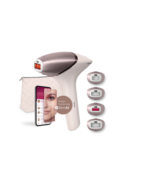 IPL Hair Removal Device with SenseIQ | BRI977/00 Lumea 9900 Series | Bulb lifetime (flashes) 450.000 | Number of power levels 5 