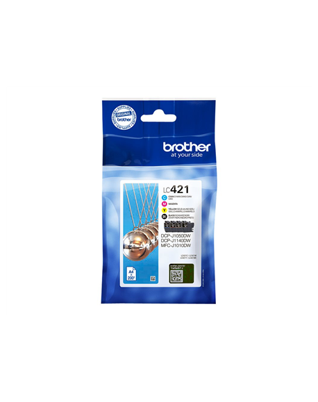 Brother LC421VALDR | Ink Cartridges | Black, cyan, magenta, yellow