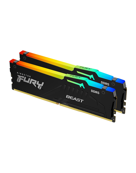 Kingston Fury Beast 64GB DDR5, 6000 MHz, CL30, 288-Pin, DIMM Kit (32GB x 2)