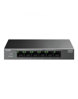 TP-LINK | 6-Port 10/100 Mbps Desktop Switch with 4-Port PoE | LS106LP | Unmanaged | Desktop