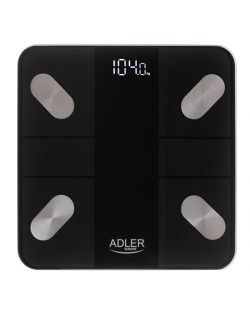 Adler Smart Bathroom Scale | AD 8186b | Maximum weight (capacity) 180 kg | Accuracy 100 g | Body Mass Index (BMI) measuring | Bl