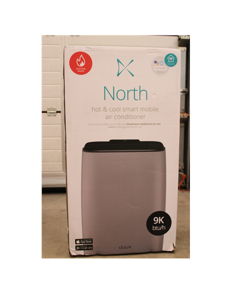 SALE OUT. Duux North Smart Mobile Airconditioner 9.000 BTU Extreme Silent, Light Gray/Black | Duux Smart Mobile Airconditioner |