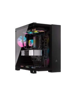 Corsair 6500X Mid-Tower Dual Chamber PC Case, Black/Obsidian Aluminum